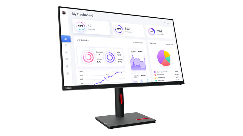 Lenovo ThinkVision T32p-30 Computerbildschirm 80 cm (31.5") 3840 x 2160 Pixel 4K Ultra HD LED Schwarz