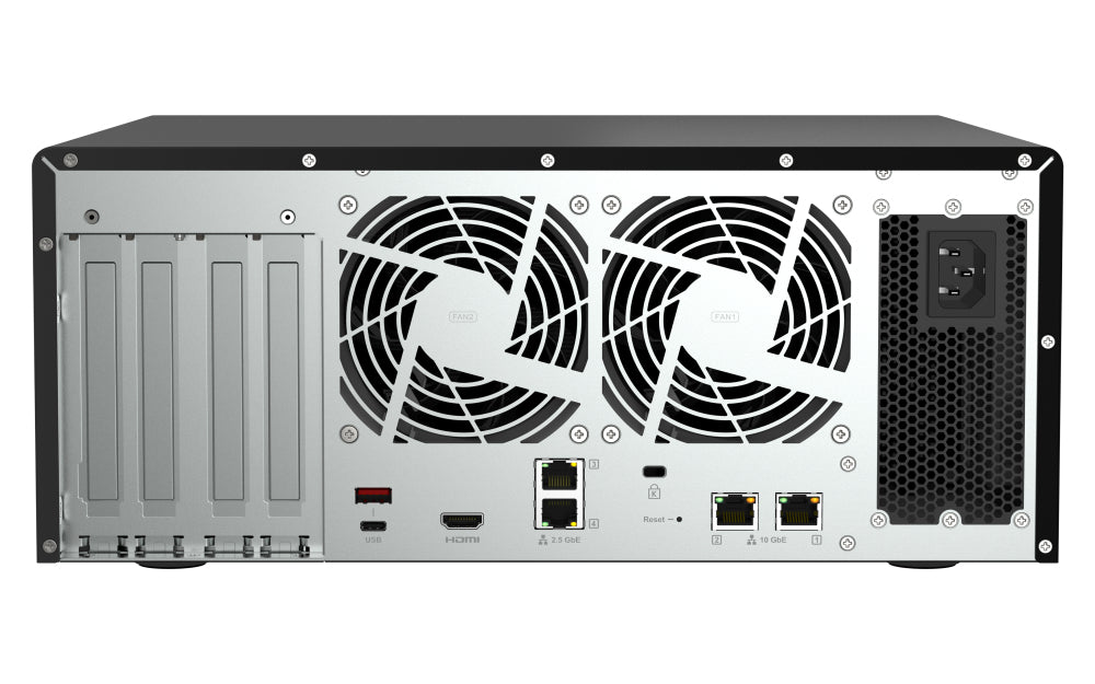 QNAP TS-H1277AFX-R7-32G NAS & Speicherserver Tower AMD Ryzen™ 7 32 GB DDR5 0 TB QuTS hero Schwarz