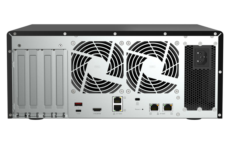 QNAP TS-H1277AFX-R7-32G NAS & Speicherserver Tower AMD Ryzen™ 7 32 GB DDR5 0 TB QuTS hero Schwarz