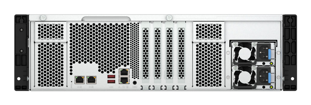 QNAP TS-H1677AXU-RP Speicherserver Rack (3U) AMD Ryzen™ 7 7745 32 GB DDR5 0 TB QNAP QTS Schwarz, Grau