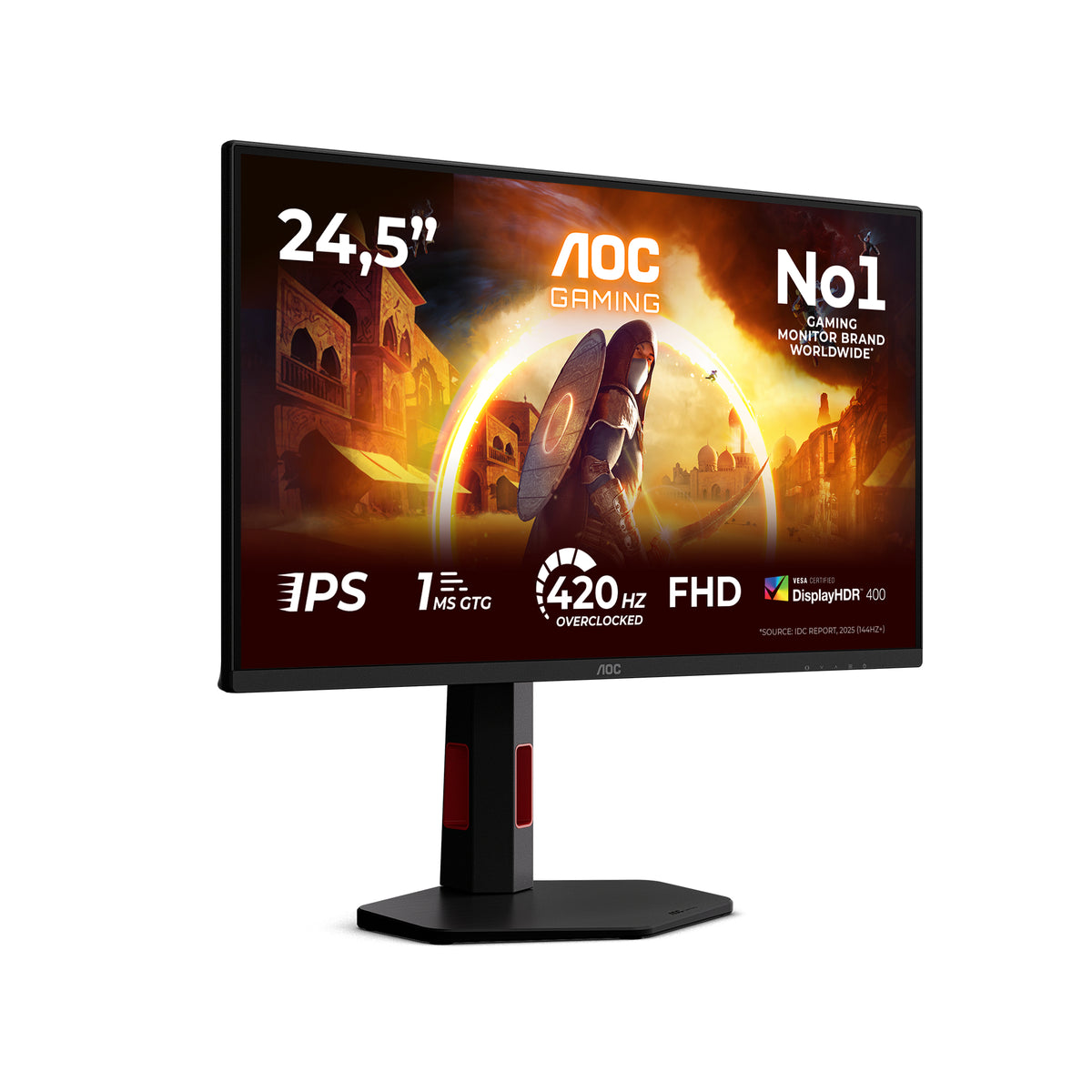 AOC G4 25G4KUR Computerbildschirm 62,2 cm (24.5") 1920 x 1080 Pixel Full HD LED Schwarz, Rot