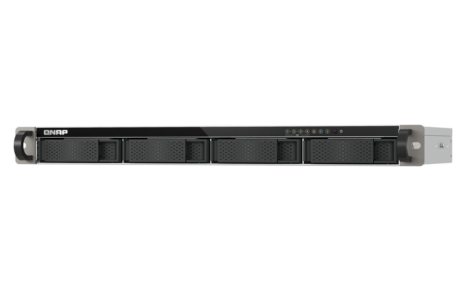 QNAP TS-432XeU NAS Rack (1U) 4 GB DDR4 0 TB QNAP QTS Schwarz, Grau