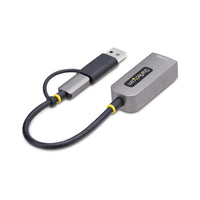 StarTech.com 2.5GbE USB C Ethernet Adapter mit USB-A Adapter, USB-C LAN-RJ45 Netzwerkadapter, USB 3.1 Typ-C 2.5Gb NIC, Thunderbolt & USB4 Kompatibel, Windows & Mac