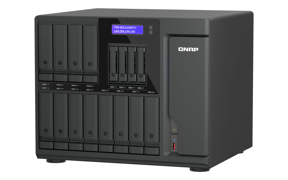 QNAP TVS-AIH1688ATX-U7-32G NAS & Speicherserver Tower 32 GB DDR5 0 TB QuTS hero Schwarz