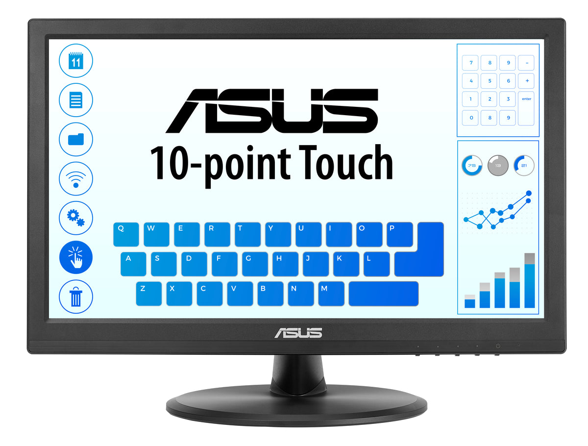 ASUS Touch VT169HE Computerbildschirm 39,6 cm (15.6") 1920 x 1080 Pixel Full HD LED Touchscreen Tisch Schwarz