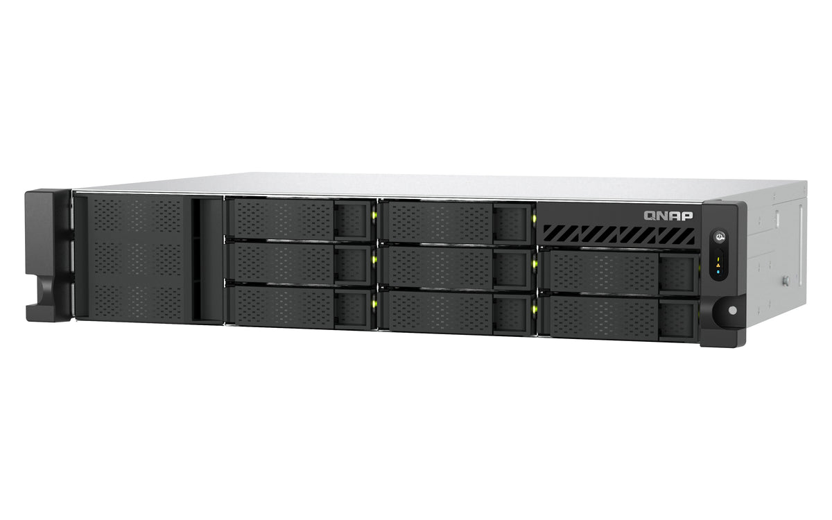 QNAP TS-855EU-RP NAS Rack (2U) Intel Atom® C5125 8 GB DDR4 0 TB QuTS hero Schwarz