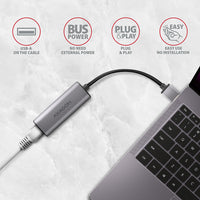 Axagon ADE-25R SuperSpeed USB-A 2.5 Gigabit ALU Ethernet Adapter