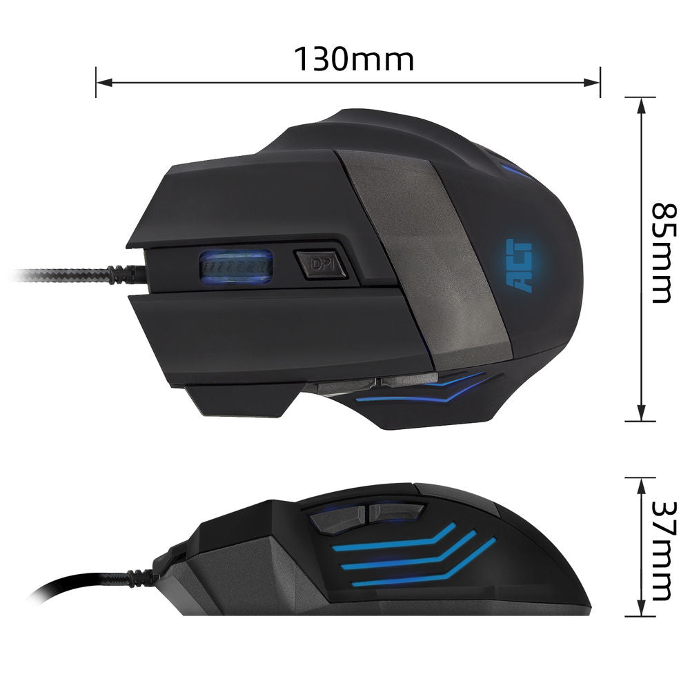 ACT Kabelgebundene Gaming-Maus mit Beleuchtung 3200 dpi