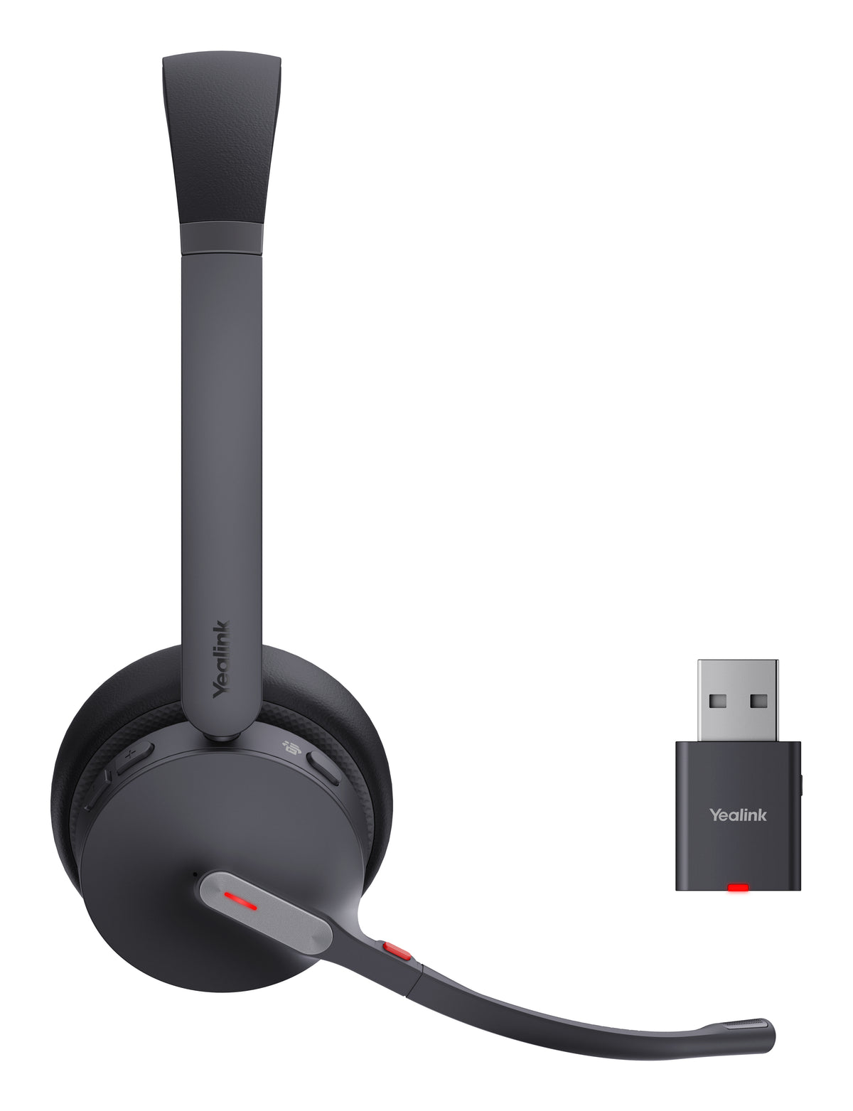 Yealink WH64 Hybrid Dual Teams Kopfhörer Kabellos Kopfband Büro/Callcenter Mikro-USB Bluetooth Schwarz