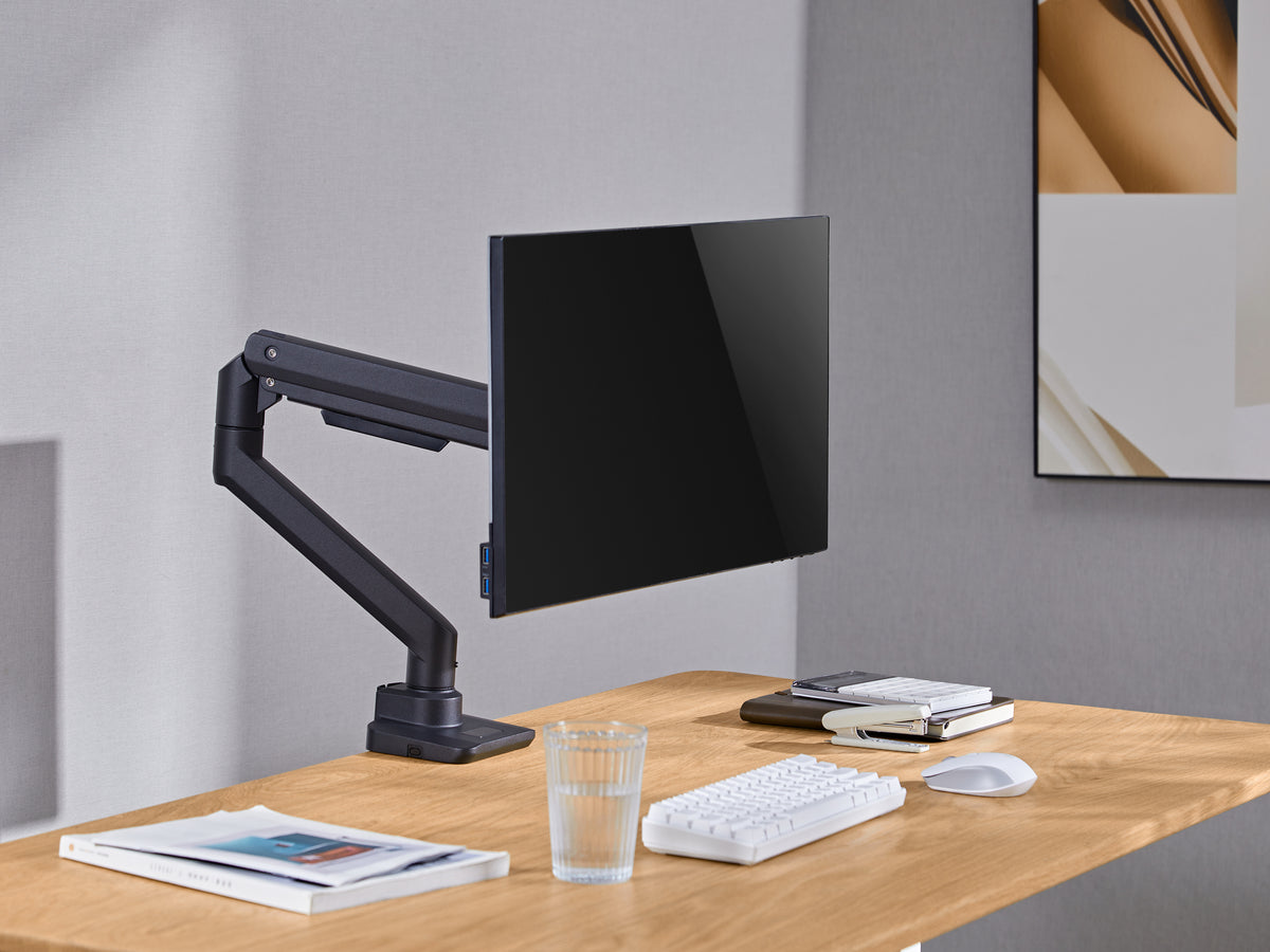 Equip 17"-49" Schwerlast-Monitor-Schreibtischhalterung, Schwarz
