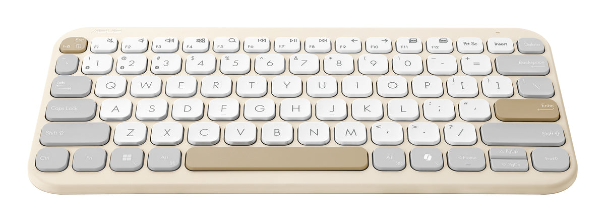 ASUS Marshmallow Keyboard KW100 Tastatur Haus Bluetooth QWERTZ Deutsch Beige, Grau, Weiß