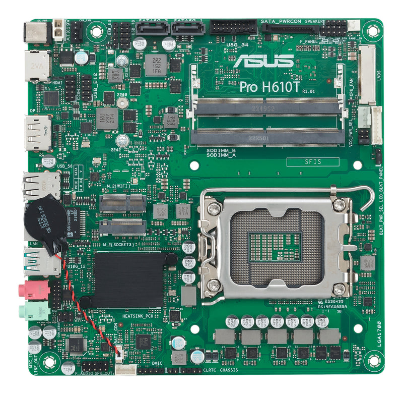 ASUS PRO H610T-CSM Intel H610 LGA 1700 Thin Mini ITX
