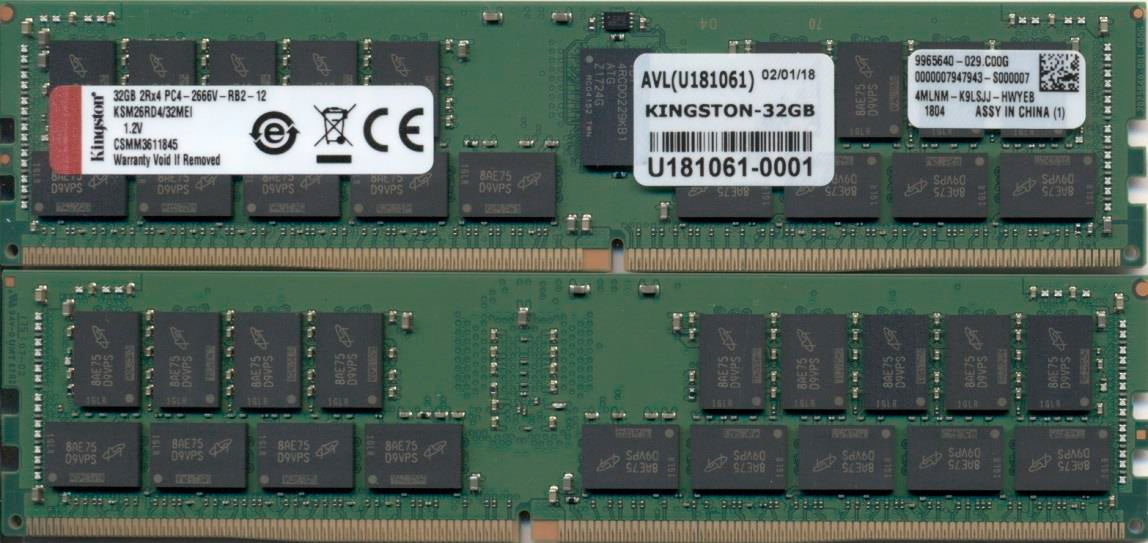 Kingston Technology KSM26RD4/32MEI Speichermodul 32 GB 1 x 32 GB DDR4 288-pin DIMM ECC