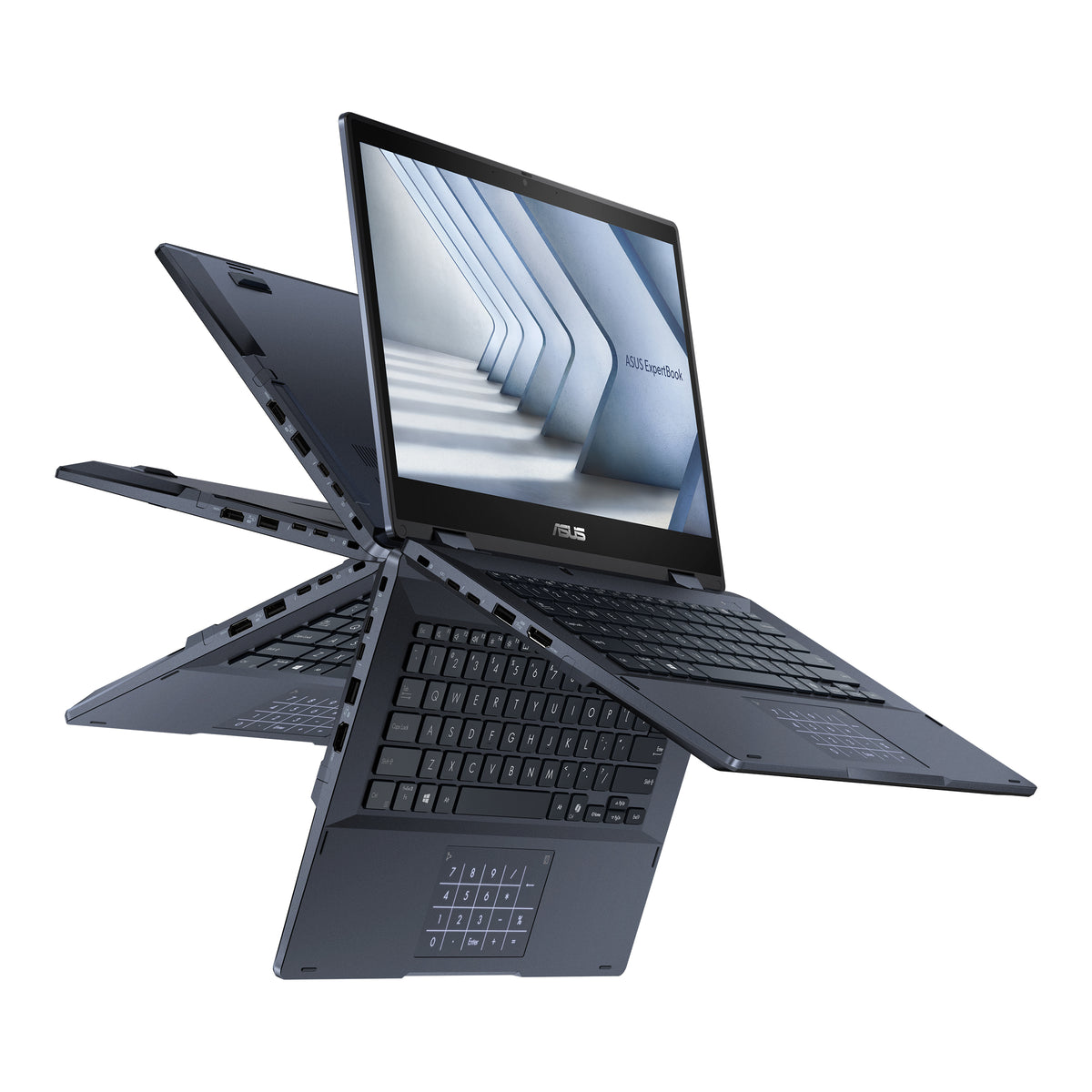 ASUS ExpertBook B3 Flip B3402FVA-EC2616X Intel Core 5 120U Hybrid (2-in-1) 35,6 cm (14") Touchscreen Full HD 16 GB DDR4-SDRAM 512 GB SSD Wi-Fi 6 (802.11ax) Windows 11 Pro Schwarz QWERTZ Deutsch
