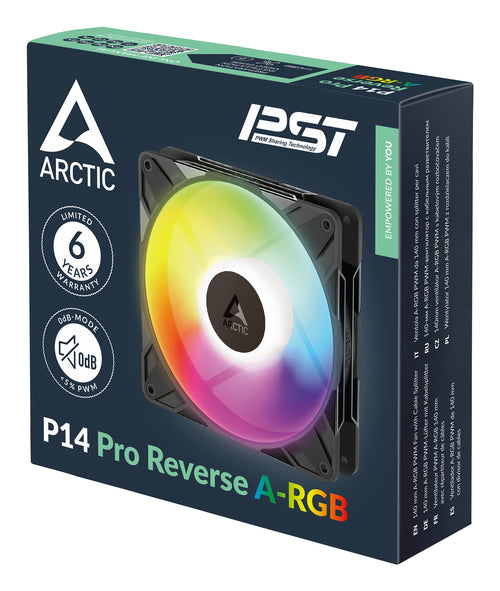 ARCTIC P14 Pro Reverse PWM Lüfter A-RGB