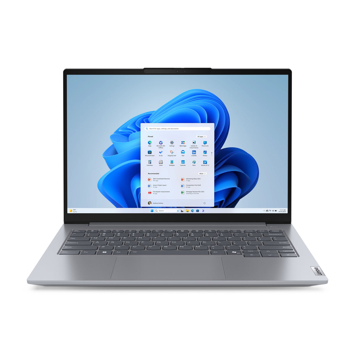 Lenovo ThinkBook 14 G7 ARP AMD Ryzen™ 5 7535HS Laptop 35,6 cm (14") WUXGA 32 GB DDR5-SDRAM 512 GB SSD Wi-Fi 6E (802.11ax) Windows 11 Pro Deutsch Grau