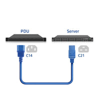ACT Netzkabel C14 - C21 IEC60320 blau 2,5 m