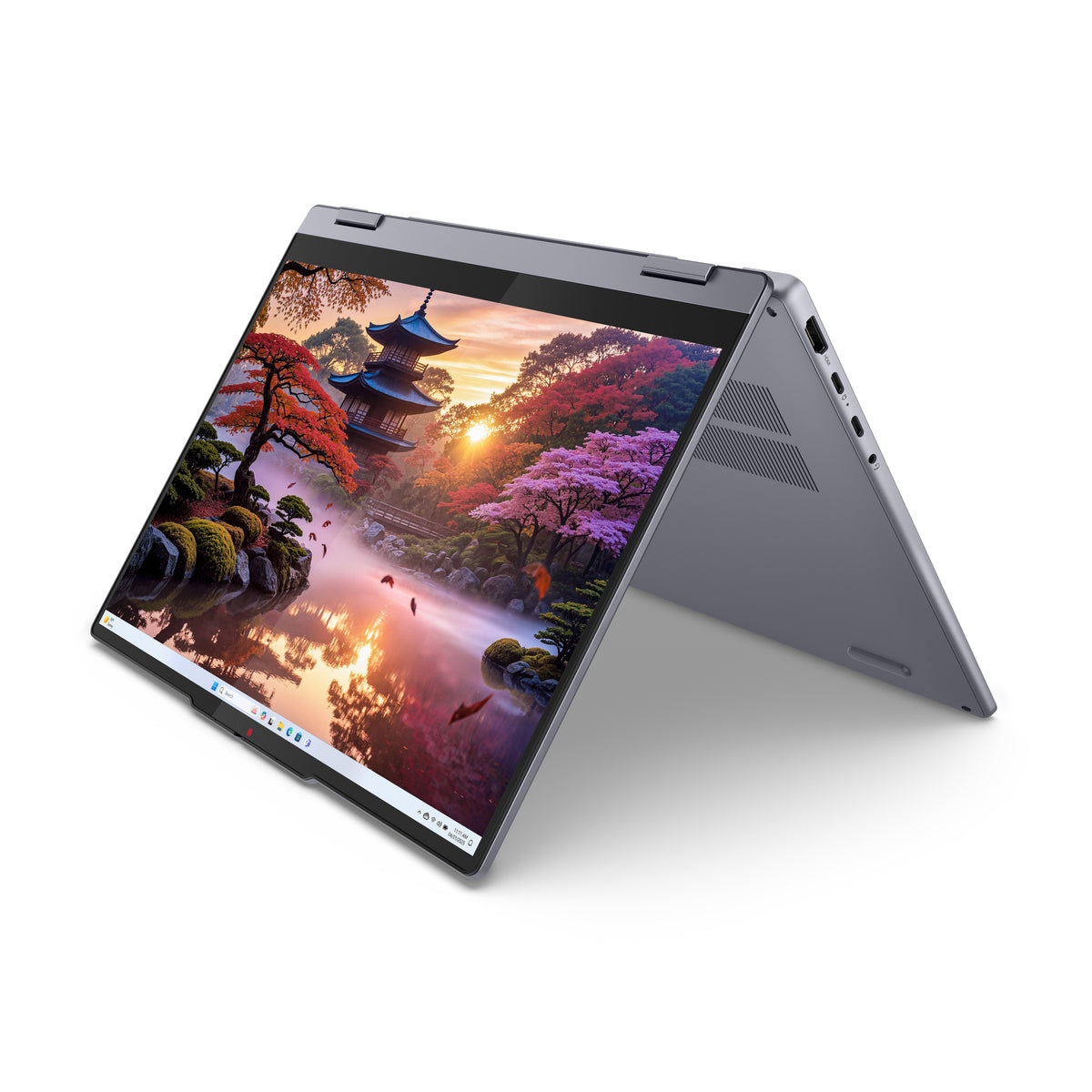 Lenovo IdeaPad 5 2-in-1 14AKP10 Copilot+ PC AMD Ryzen AI 7 350 Hybrid (2-in-1) 35,6 cm (14") Touchscreen WUXGA 16 GB LPDDR5x-SDRAM 512 GB SSD Wi-Fi 7 (802.11be) Windows 11 Home Deutsch Grau