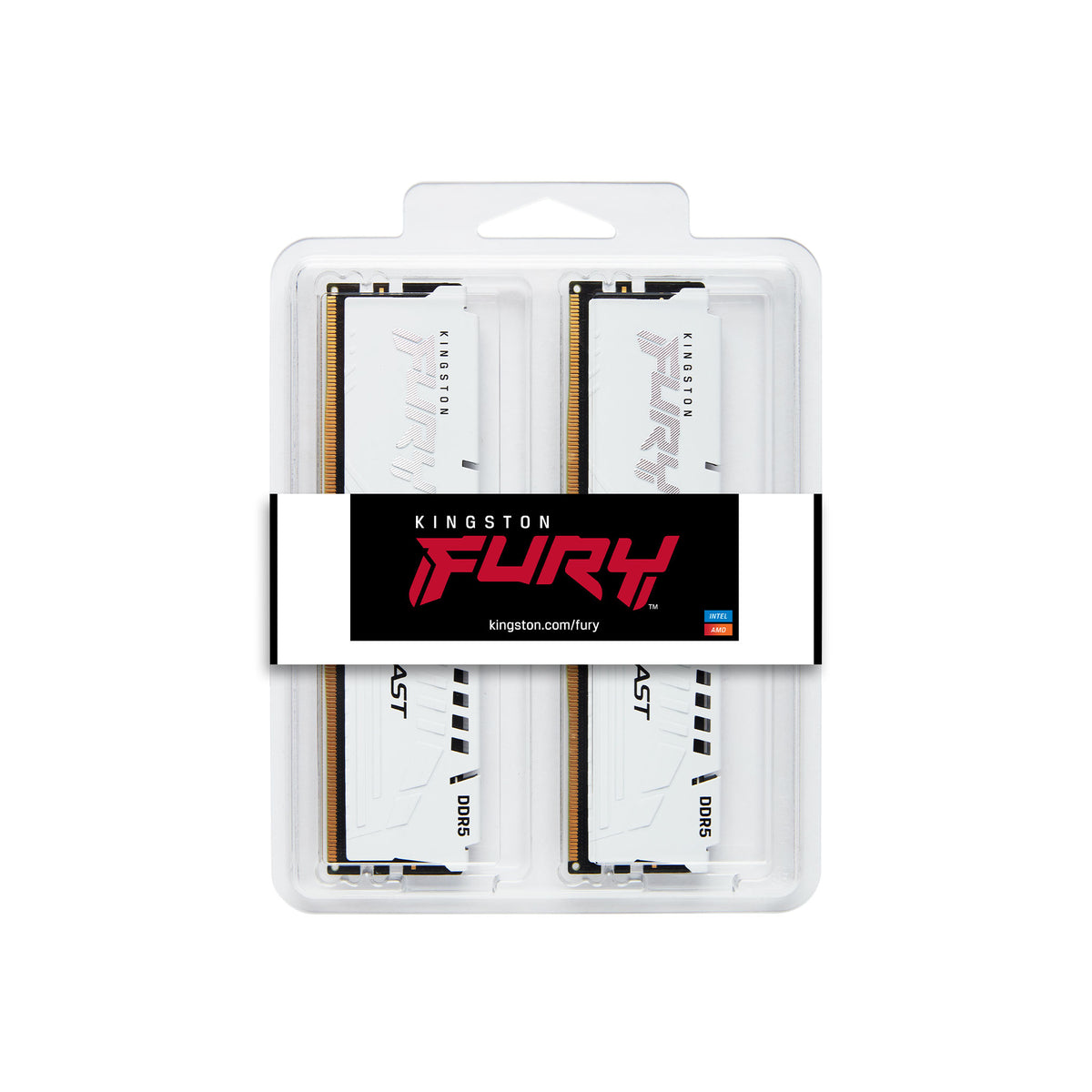 Kingston Technology FURY Beast 64GB 5600MT/s DDR5 CL40 DIMM (2er-Kit) White XMP