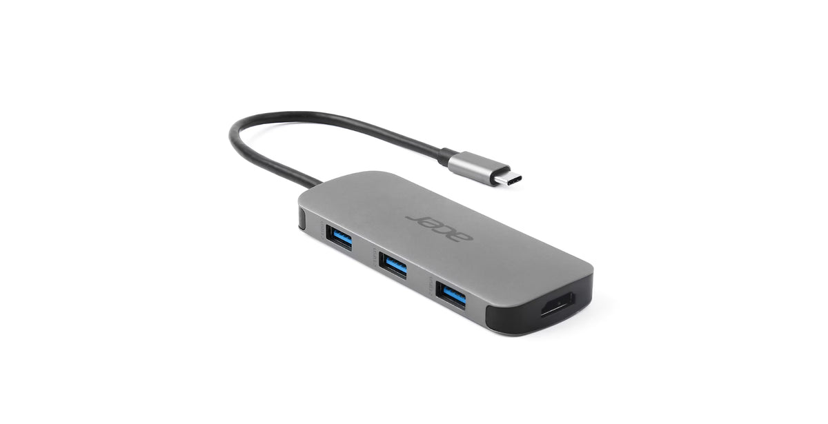 Acer 7in1 Type C Dongle Kabelgebunden USB 3.2 Gen 1 (3.1 Gen 1) Type-C Silber