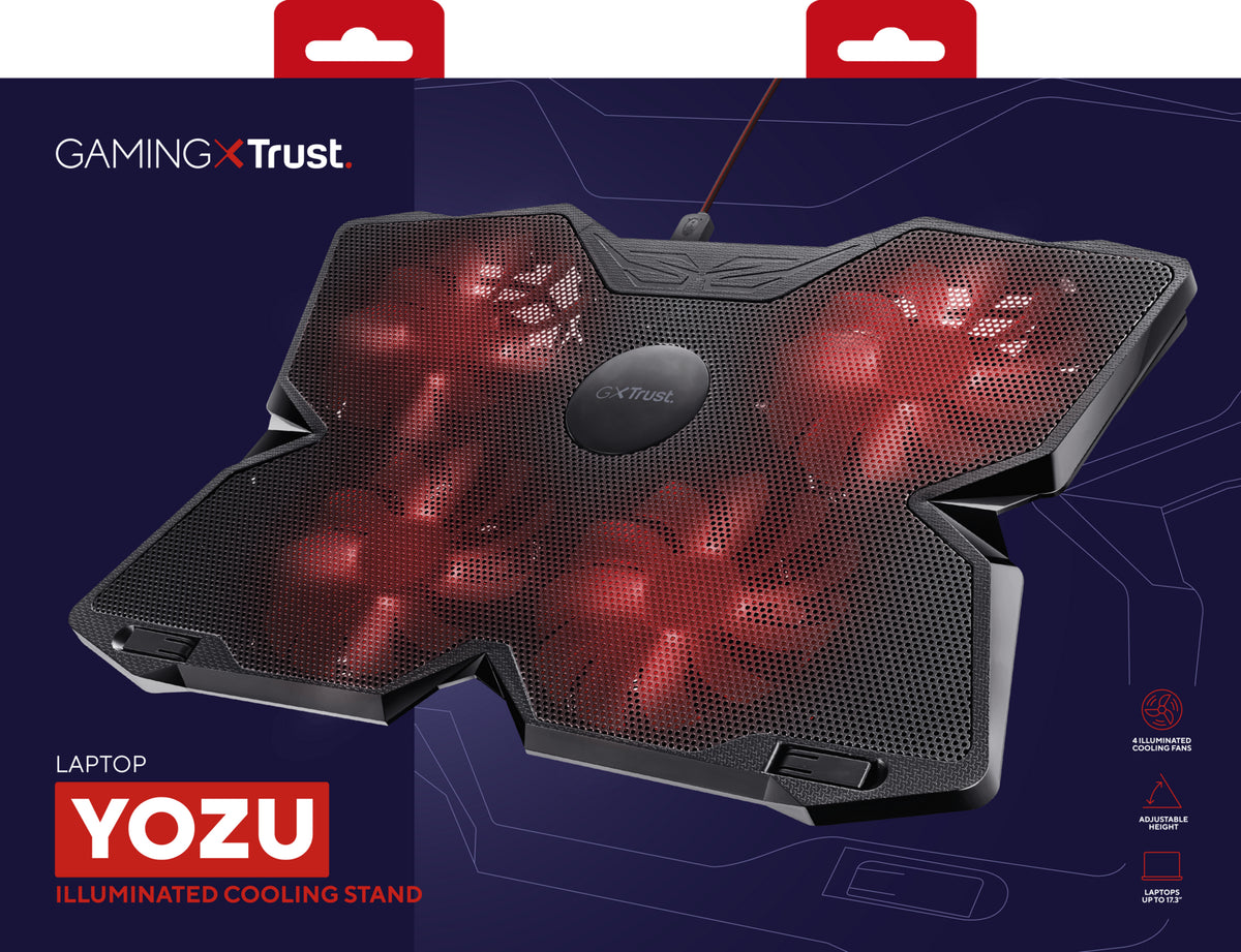 Trust GXT 278 Llaptop-Kühlpad 43,9 cm (17.3") Schwarz