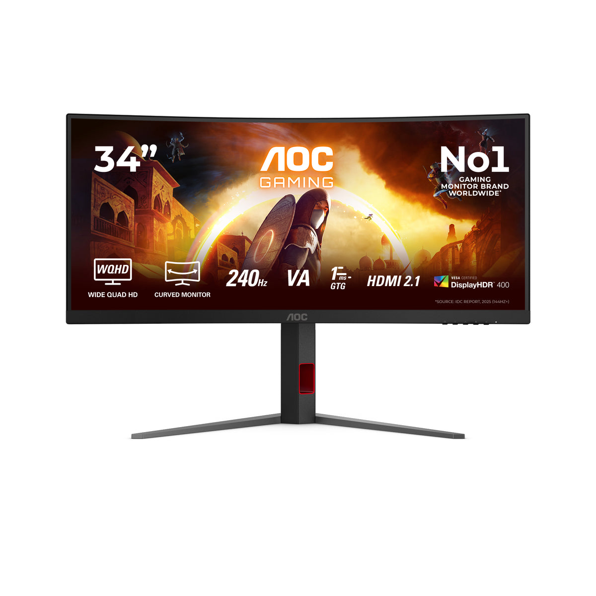 AOC G4 CU34G4Z Computerbildschirm 86,4 cm (34") 3440 x 1440 Pixel Wide Quad HD LED Schwarz, Rot
