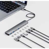 Manhattan 181167 laptop-dockingstation & portreplikator Kabelgebunden USB 3.2 Gen 2 (3.1 Gen 2) Type-C Grau