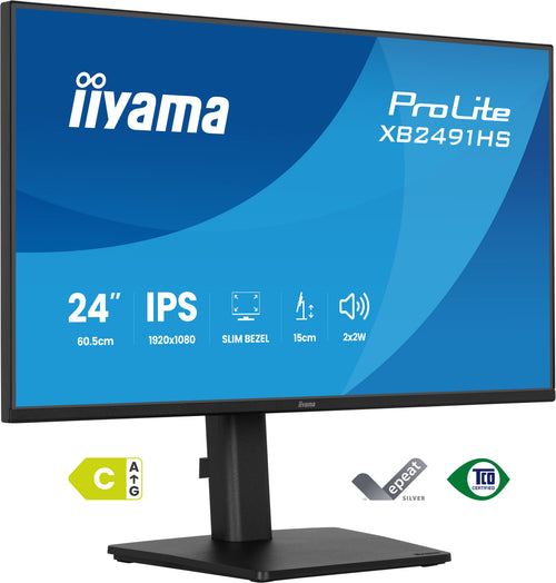 iiyama ProLite XB2491HS-B1 Computerbildschirm 60,5 cm (23.8") 1920 x 1080 Pixel Full HD LCD Schwarz