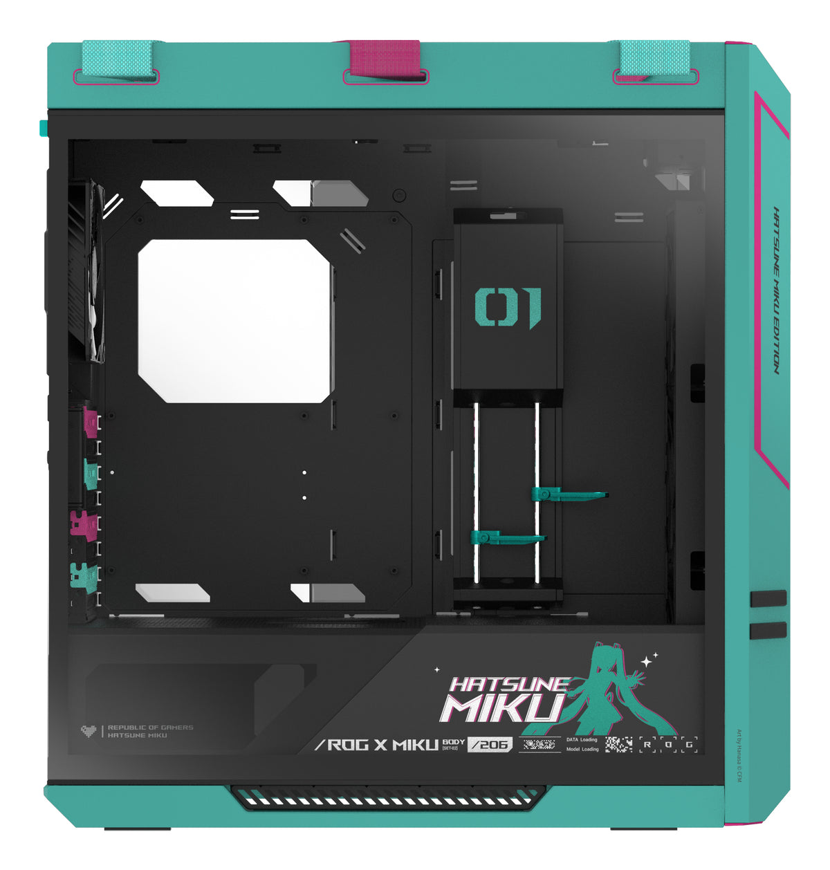 ASUS ROG Strix Helios II Hatsune Miku Edition Midi Tower Mehrfarbig