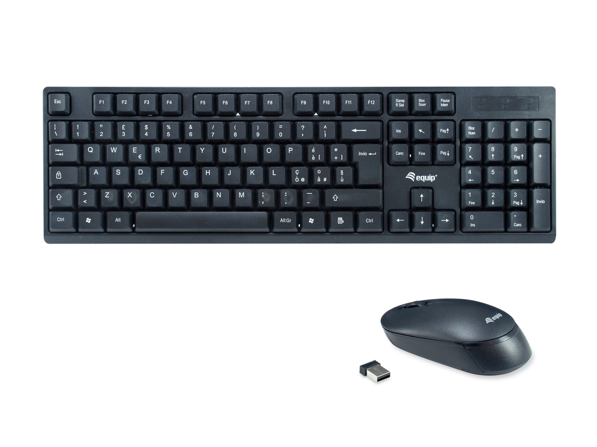Equip Kabelloses Tastatur und Mausset, IT Layout (QWERTY)