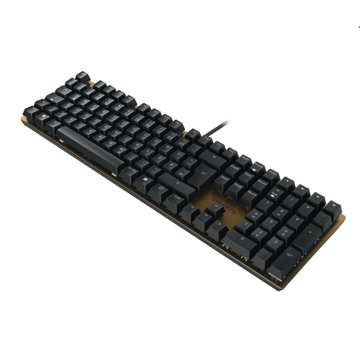 CHERRY KC 200 MX Tastatur Universal USB QWERTZ Deutsch Schwarz, Bronze