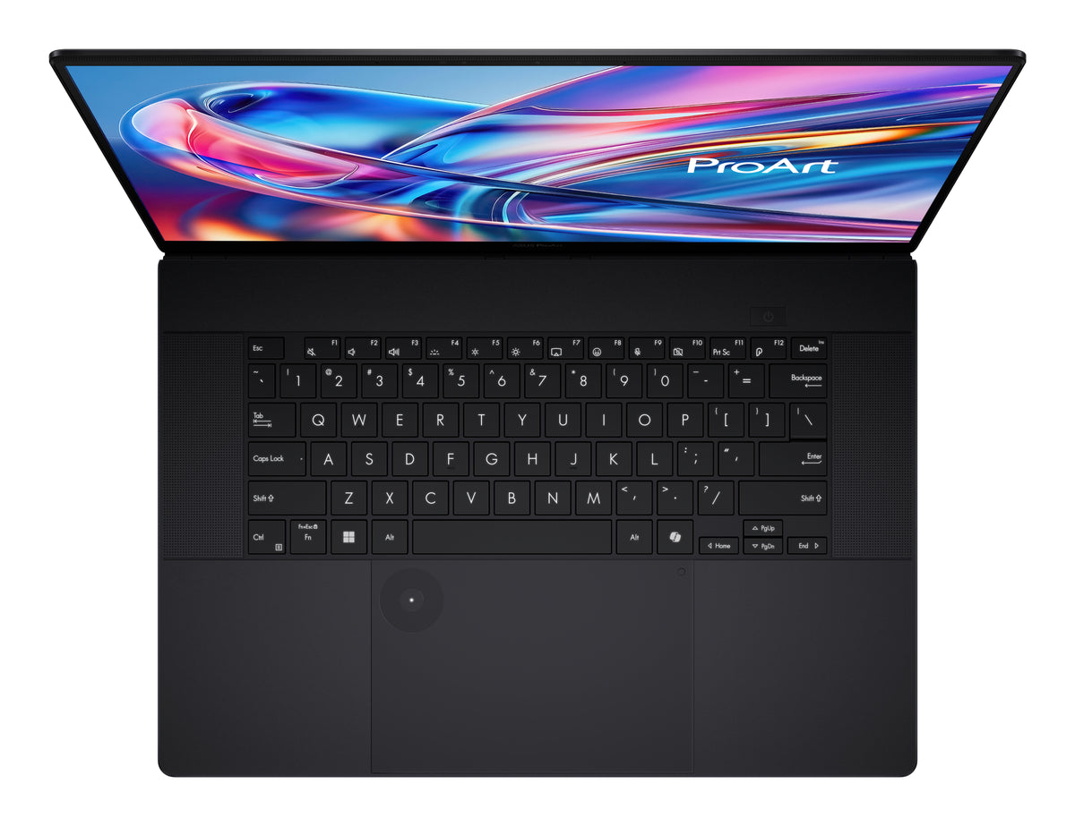 ASUS ProArt P16 H7606WX-SE008X Copilot+ PC AMD Ryzen AI 9 HX 370 Laptop 40,6 cm (16") Touchscreen WQUXGA 64 GB LPDDR5x-SDRAM 2 TB SSD NVIDIA GeForce RTX 5090 Laptop-GPU Wi-Fi 7 (802.11be) Windows 11 Pro Deutsch Schwarz