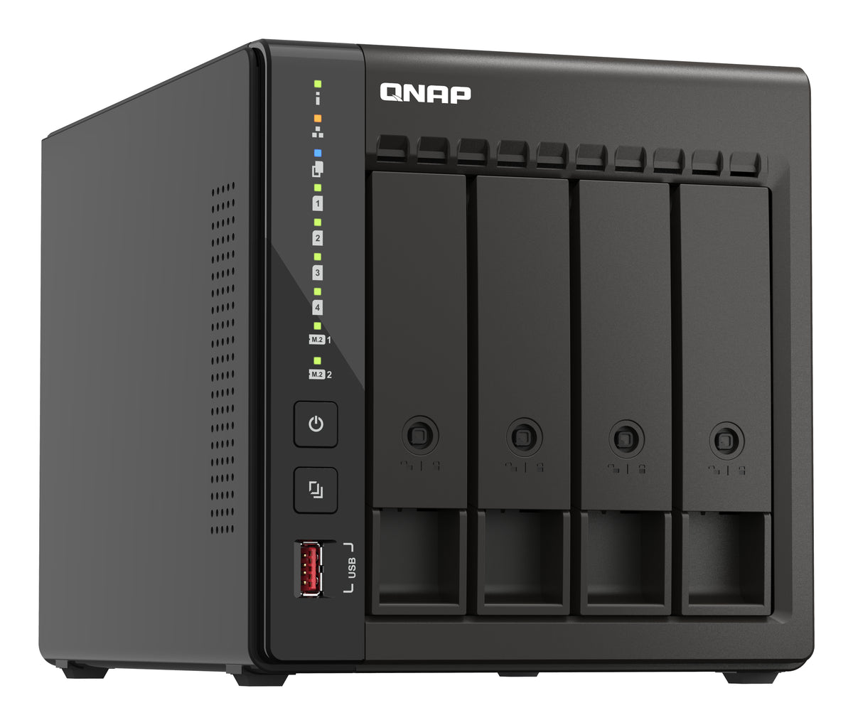 QNAP TS-453E NAS Tower Intel® Celeron® J6412 8 GB 0 TB QNAP QTS Schwarz