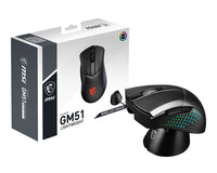 MSI CLUTCH GM51 LIGHTWEIGHT WIRELESS Maus Gaming rechts RF Wireless + Bluetooth + USB Type-C Optisch 26000 DPI