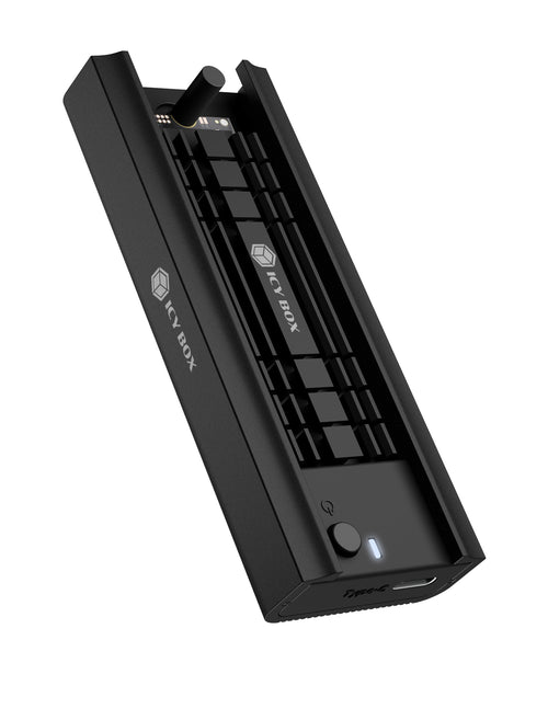 ICY BOX M.2 NVMe SATA Docking, USB 3.2 Gen 2 Type-C®, Werkzeuglos, Aluminium, schwarz