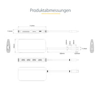 StarTech.com USB C Multiport Adapter, 4K 60Hz HDMI Anschluss, 5Gbit/s USB-A Hub, USB C auf HDMI, 100W PD, GbE, SD/MicroSD, 30cm Kabel, Reiseadapter, Thunderbolt 3 Dockingstation