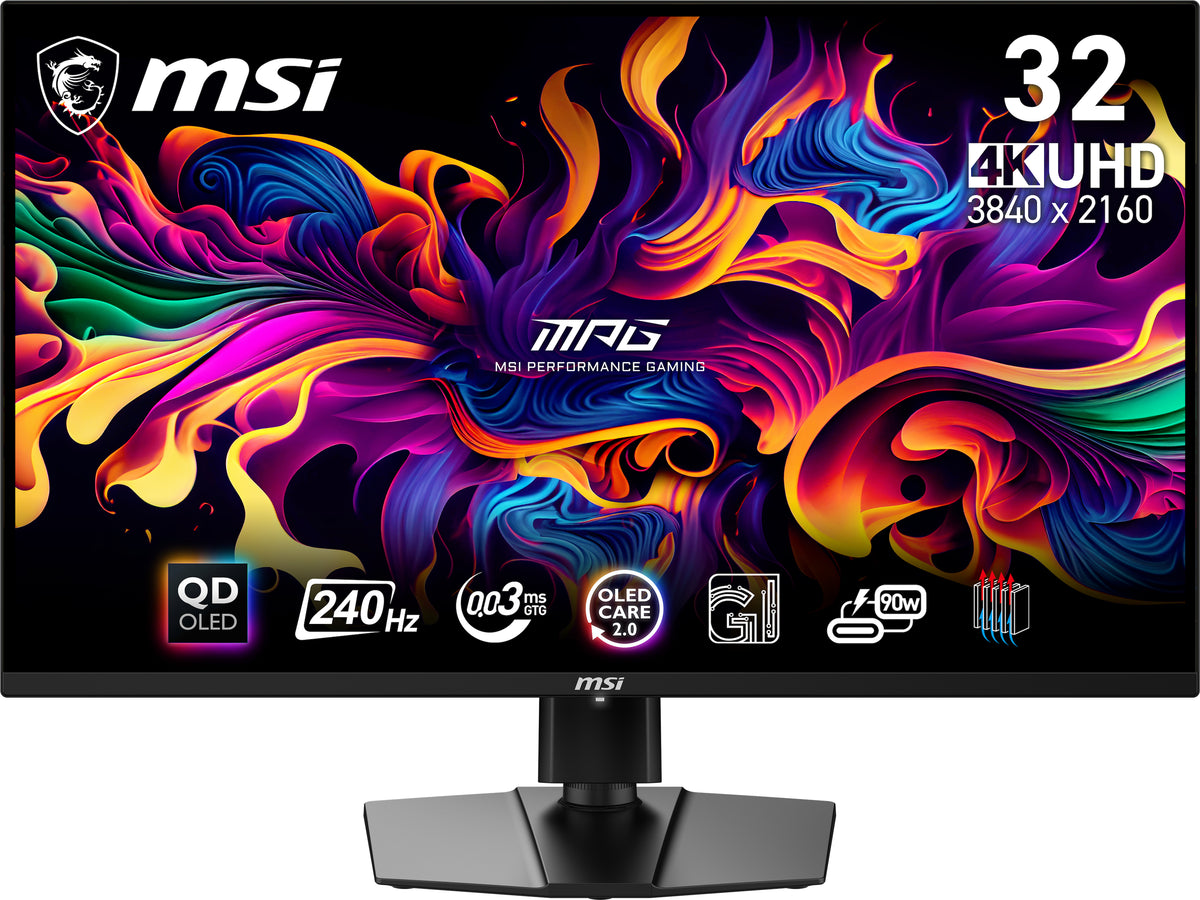 MSI MPG 321URX QD-OLED Écran d'ordinateur 80 cm (31.5") 3840 x 2160 pixels 4K Ultra HD Noir