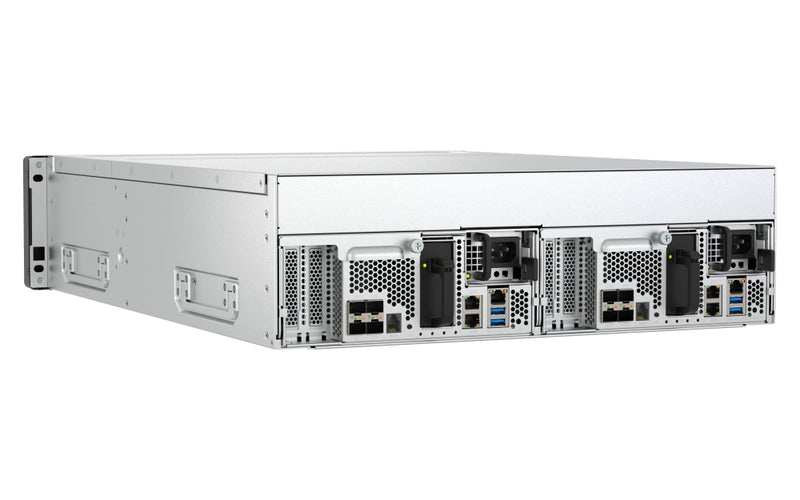 QNAP ES1686dc R2 NAS Rack (3U) Intel® Xeon® D D-2142IT 64 GB DDR4 0 TB QNAP QES Schwarz, Grau