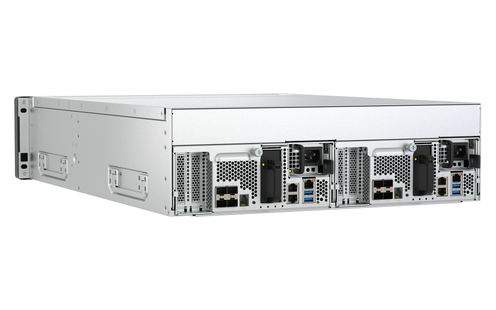 QNAP ES1686dc R2 NAS Rack (3U) Intel® Xeon® D D-2123IT 32 GB DDR4 0 TB QNAP QES Schwarz, Grau