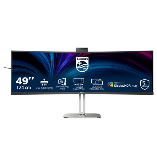 Philips 5000 series 49B2U5900CH/00 Computerbildschirm 124 cm (48.8") 5120 x 1440 Pixel Dual QHD LCD Schwarz