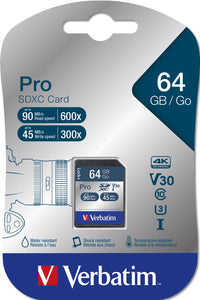 Verbatim Pro 64 GB SDXC UHS Klasse 10