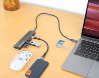 Manhattan 190442 laptop-dockingstation & portreplikator Kabelgebunden USB 3.2 Gen 1 (3.1 Gen 1) Type-C Grau
