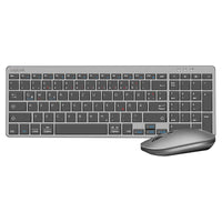 LogiLink ID0215 Tastatur Maus enthalten Heimbüro Bluetooth QWERTZ Deutsch Anthrazit, Grau