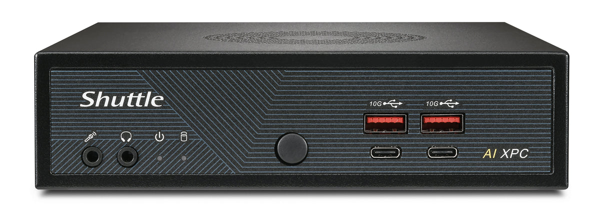 Shuttle Slim AI PC DN11H7 Intel Core Ultra 7 155H, Intel Arc graphics, 2xHDMI, 2x DP, 4x 2.5Gbit LAN, VESA, 24/7 Dauerbetrieb
