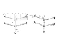 Multibrackets 5587 Flachbildschirm-Tischhalterung 76,2 cm (30") Tisch/Bank Weiß