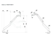 Multibrackets 5617 Flachbildschirm-Tischhalterung 81,3 cm (32") Tisch/Bank Weiß