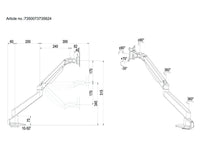 Multibrackets 5624 Flachbildschirm-Tischhalterung 81,3 cm (32") Tisch/Bank Silber