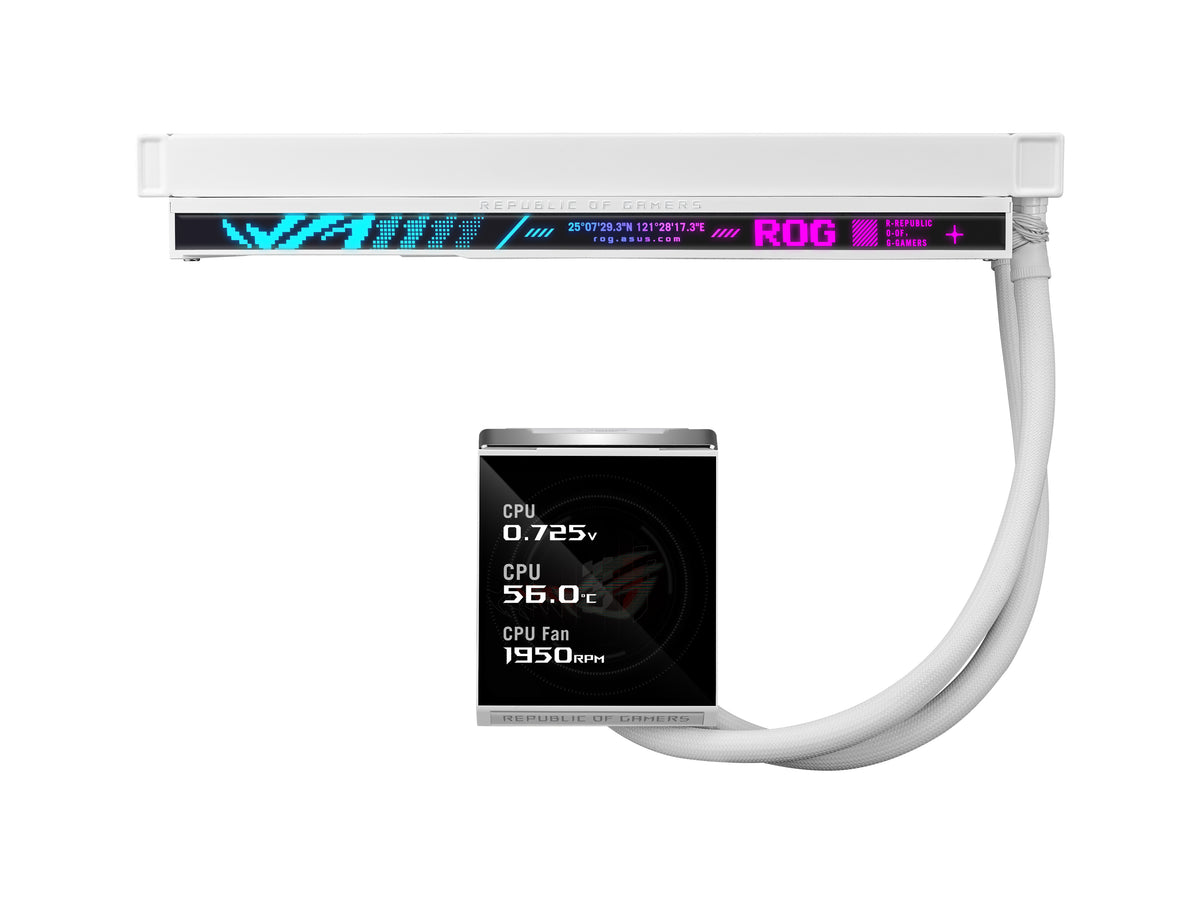 ASUS ROG Strix LC IV 360 ARGB LCD White Edition Prozessor Flüssigkeitskühlung 12 cm Weiß