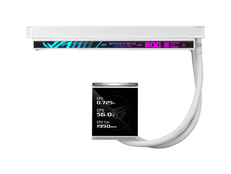 ASUS ROG Strix LC IV 360 ARGB LCD White Edition Prozessor Flüssigkeitskühlung 12 cm Weiß