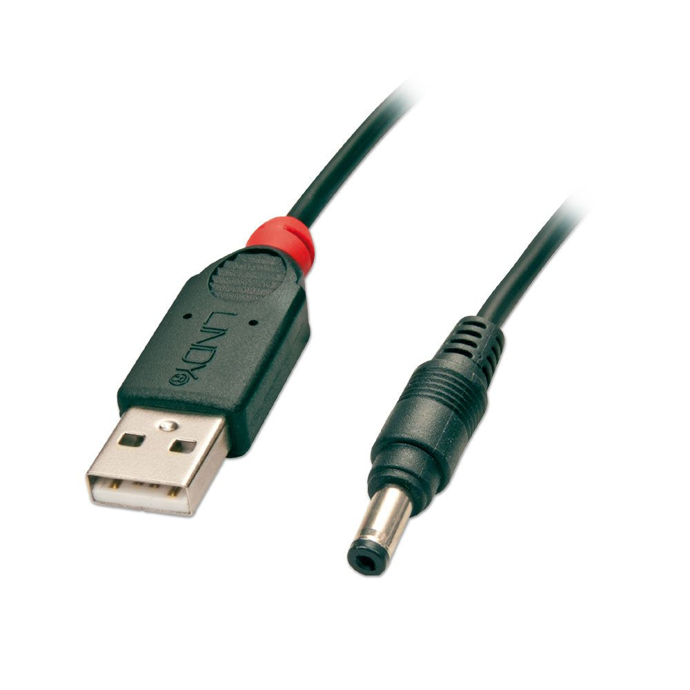 Lindy 1.5m USB A/4.8mm DC Schwarz 1,5 m DC 5.5mm